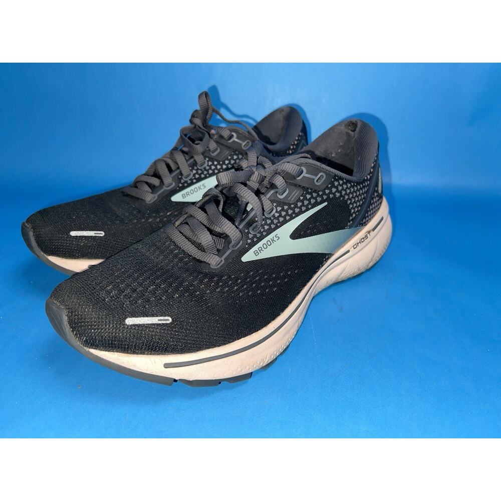 Brooks Ghost 15 Women’s Size 8 Black Teal Running Shoes 1203561B026